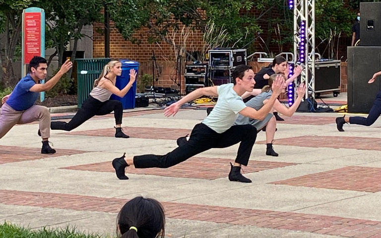 mason dancers performing outside at Arts Emerging in 2021