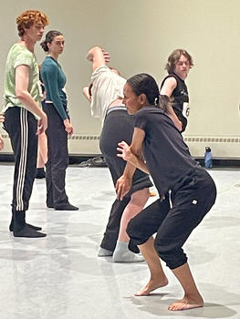Guest artist Robyn Mineko Williams auditions students to stage her work Cloudline at the 2025 Gala Concert.